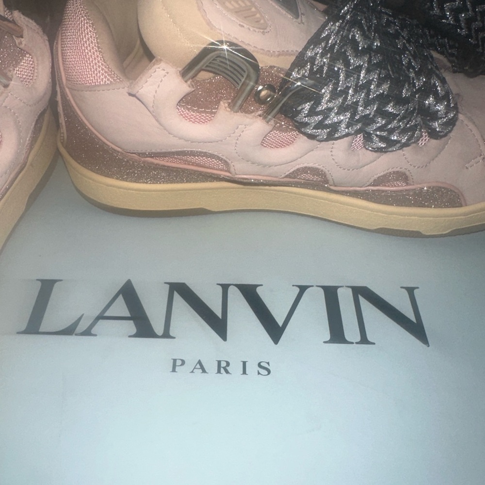 Lanvin Pink and Beige Sneakers - Picture 4 of 4